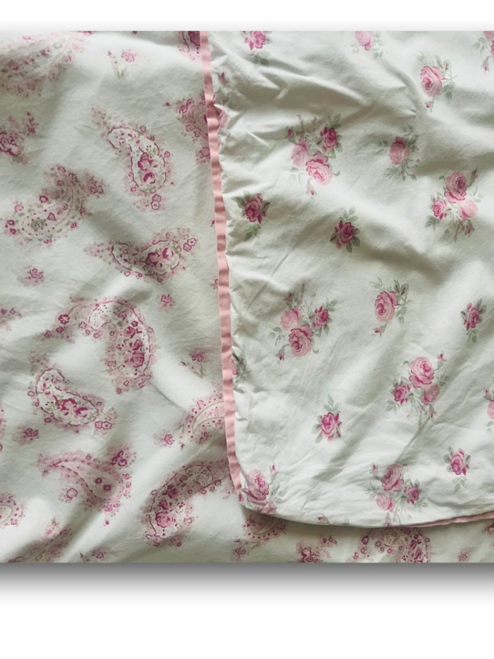 Simply Shabby Chic Reversible Rose & Paisley Twin Duvet